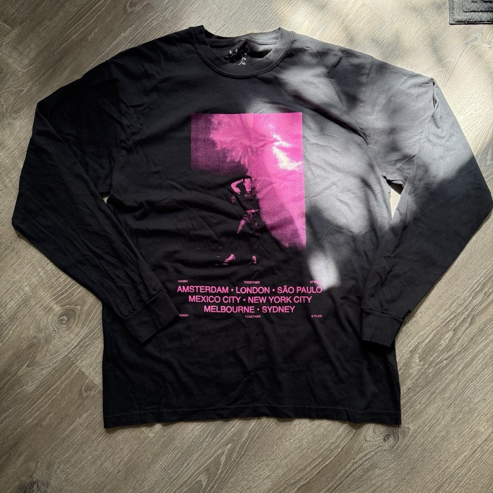 Harry Styles Together Together Tour Amex Exclusive Long Sleeve Shirt Black Large